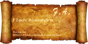 Flach Alexandra névjegykártya